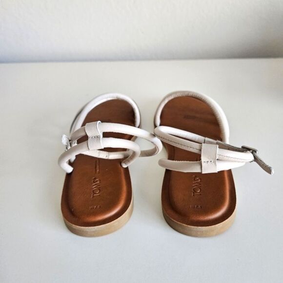 NWOT Toms | Willa Leather Strappy Putty Bone Buckle Sandal, Women's 9.5 - Picture 7 of 8